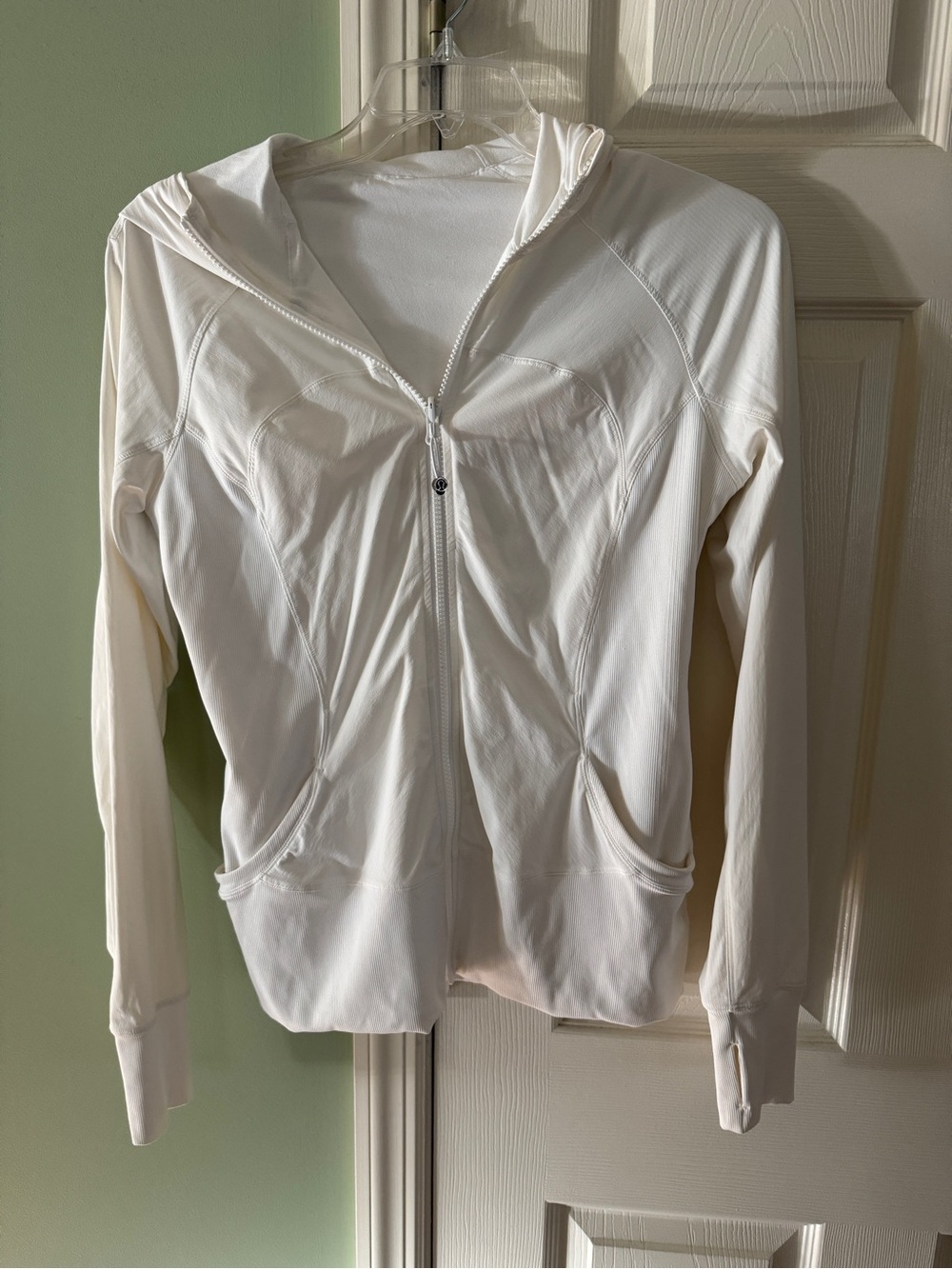 Lululemon Women’s White Hooded reversible Zip Jacket